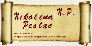 Nikolina Peslać vizit kartica